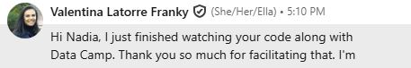 DataCamp feedback