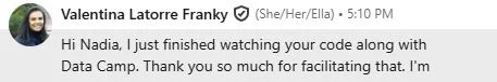 DataCamp feedback